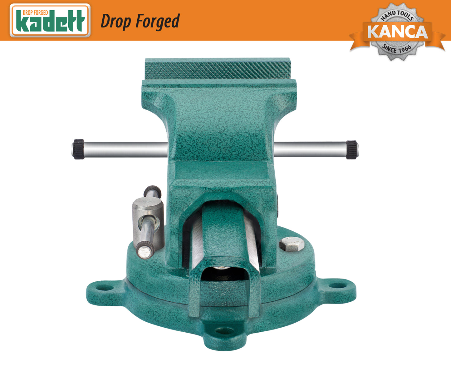 KANCA - KADETT PIPE AND BENCH VISE With 360° Rotating Swivel Base, Drop-Forged Pipe and Bench Vise