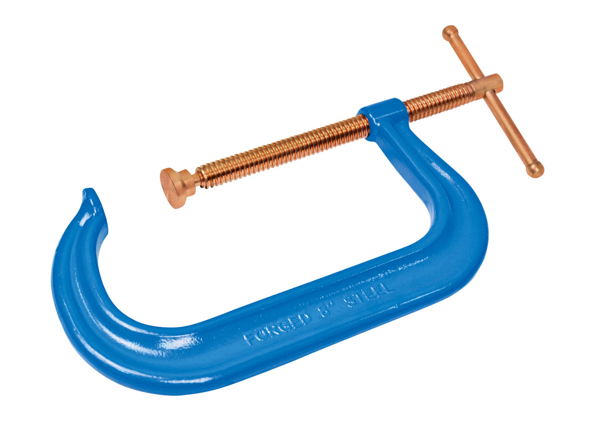 KANCA Drop-Forged Copper Plated C-Clamps for Woodworking, Crafts, Metal Working and Model Building