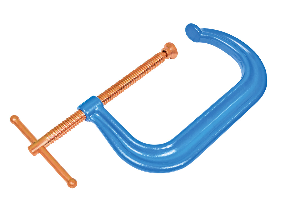 KANCA Drop-Forged Copper Plated C-Clamps for Woodworking, Crafts, Metal Working and Model Building