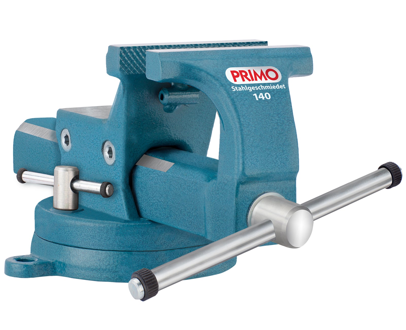 StewMac Guitar Repair Vise With Neck Protectors - 360° Rotating Jaws, Fast-Crank Handwheel, Urethane Jaws For Luthiers
