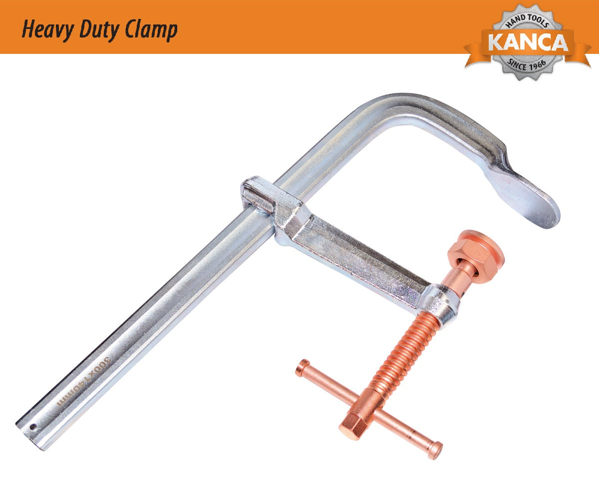 KANCA - Heavy Duty Clamps with Copper Plated Spindle, Clamping Force: 12,000 N