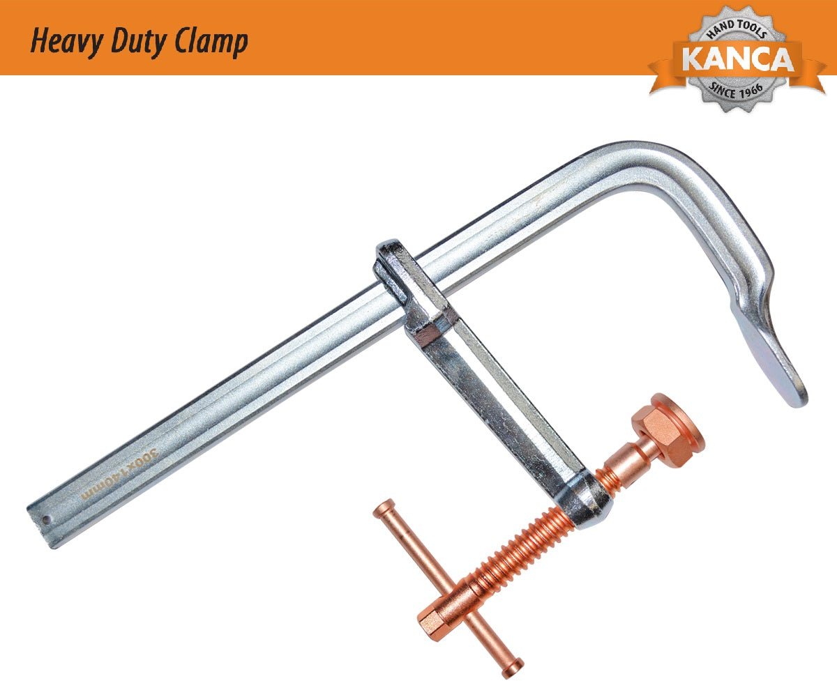 KANCA - Heavy Duty Clamps with Copper Plated Spindle, Clamping Force: 12,000 N