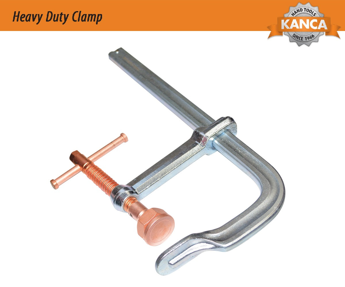 KANCA - Heavy Duty Clamps with Copper Plated Spindle, Clamping Force: 12,000 N