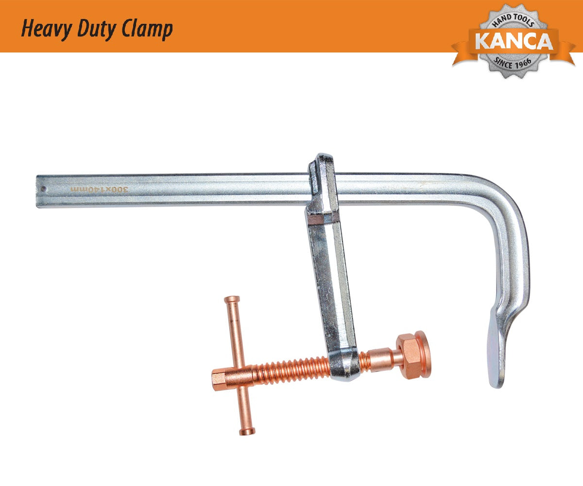 KANCA - Heavy Duty Clamps with Copper Plated Spindle, Clamping Force: 12,000 N