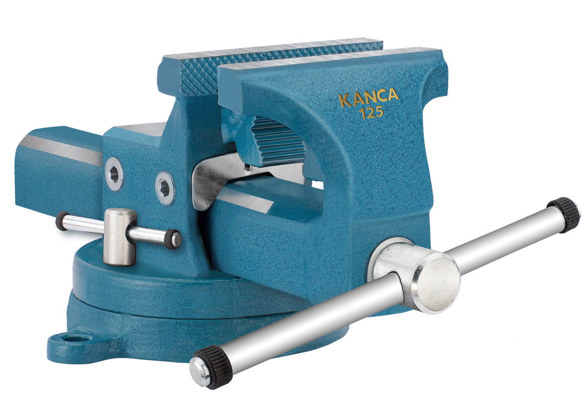 KANCA - FORTISSIMO PIPE AND BENCH VISE with 360° Rotating Swivel Base, Drop-Forged Pipe and Bench Vise