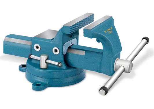 KANCA - FORTISSIMO BENCH VISE with 360° Rotating Swivel Base, Drop-Forged Bench Vise