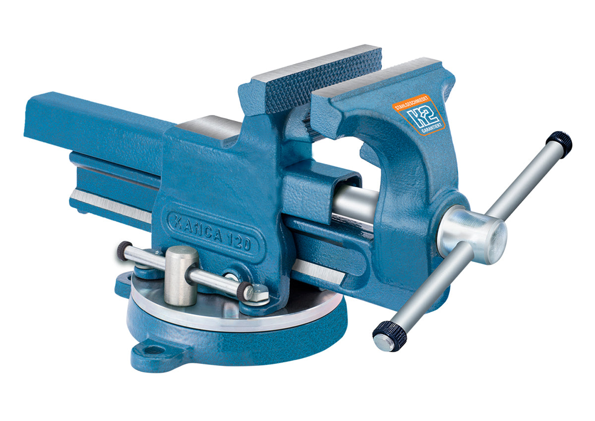 KANCA - K2 PIPE AND BENCH VISE with 360° Rotating Swivel Base, Drop-Forged Pipe and Bench Vise