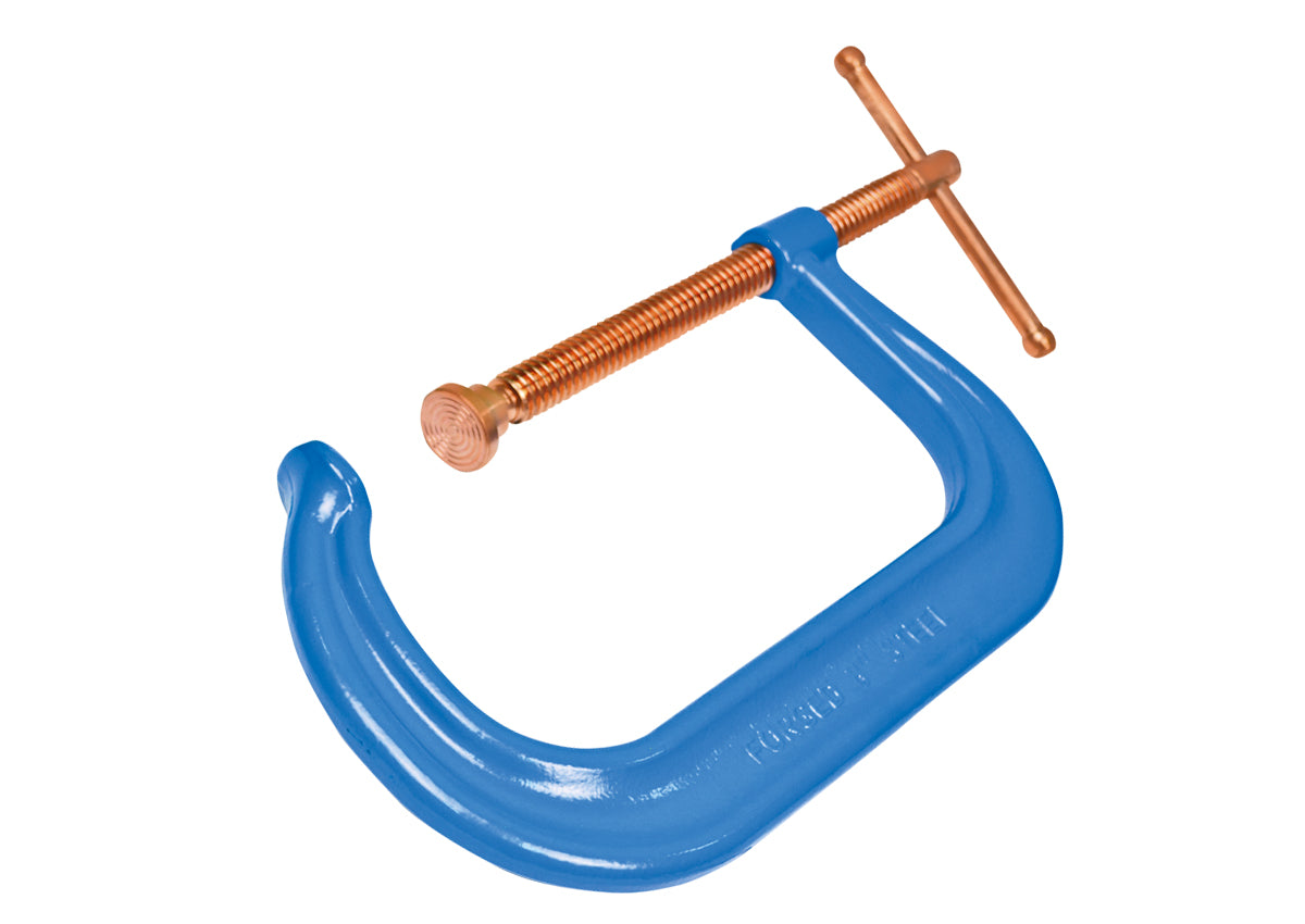 KANCA Drop-Forged Copper Plated C-Clamps for Woodworking, Crafts, Metal Working and Model Building