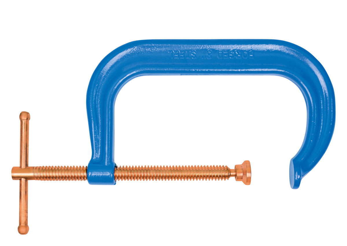 KANCA Drop-Forged Copper Plated C-Clamps for Woodworking, Crafts, Metal Working and Model Building