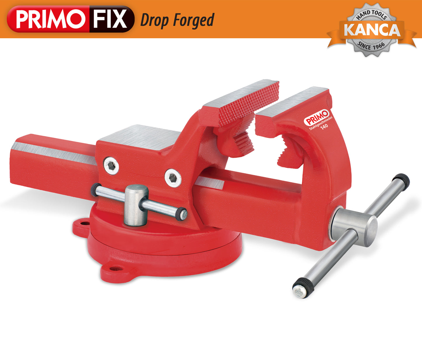 KANCA - PRIMO PIPE AND BENCH VISE with 360° Rotating Swivel Base, Drop-Forged Pipe and Bench Vise