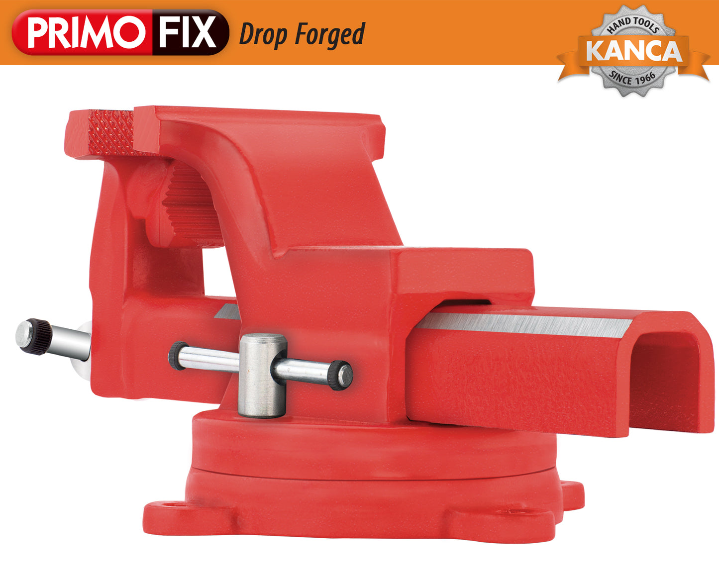 KANCA - PRIMO PIPE AND BENCH VISE with 360° Rotating Swivel Base, Drop-Forged Pipe and Bench Vise