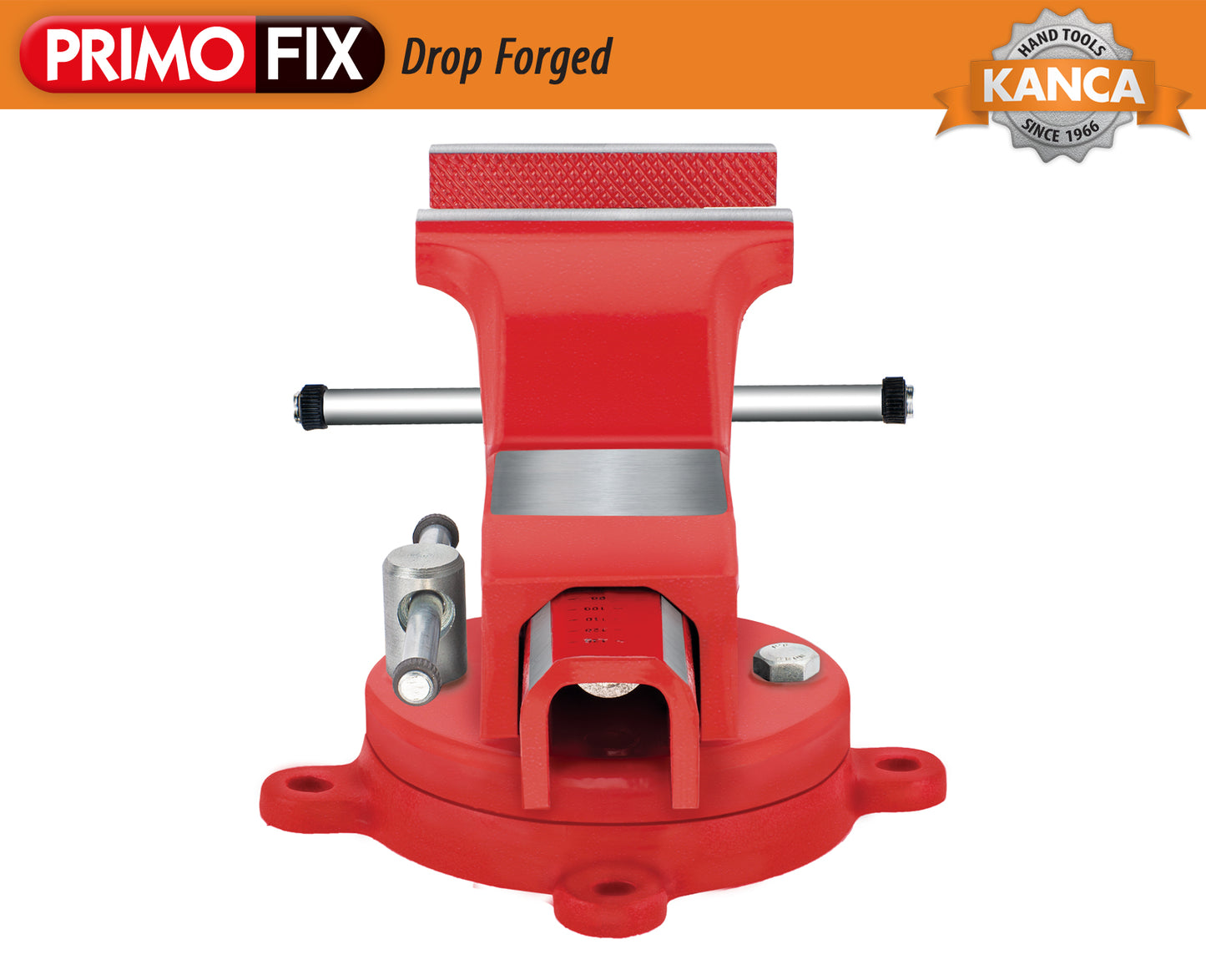 KANCA - PRIMO PIPE AND BENCH VISE with 360° Rotating Swivel Base, Drop-Forged Pipe and Bench Vise