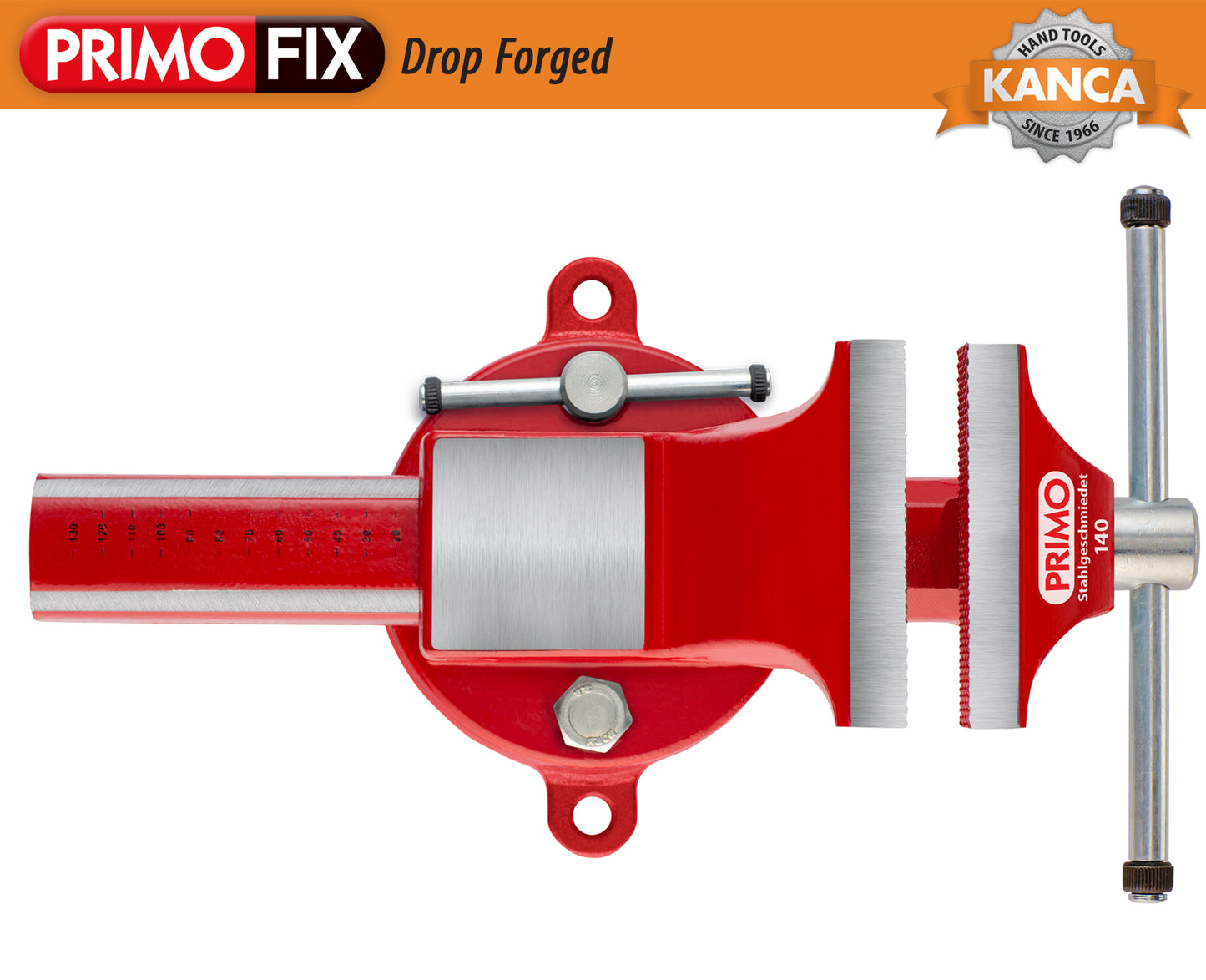 KANCA - PRIMO PIPE AND BENCH VISE with 360° Rotating Swivel Base, Drop-Forged Pipe and Bench Vise