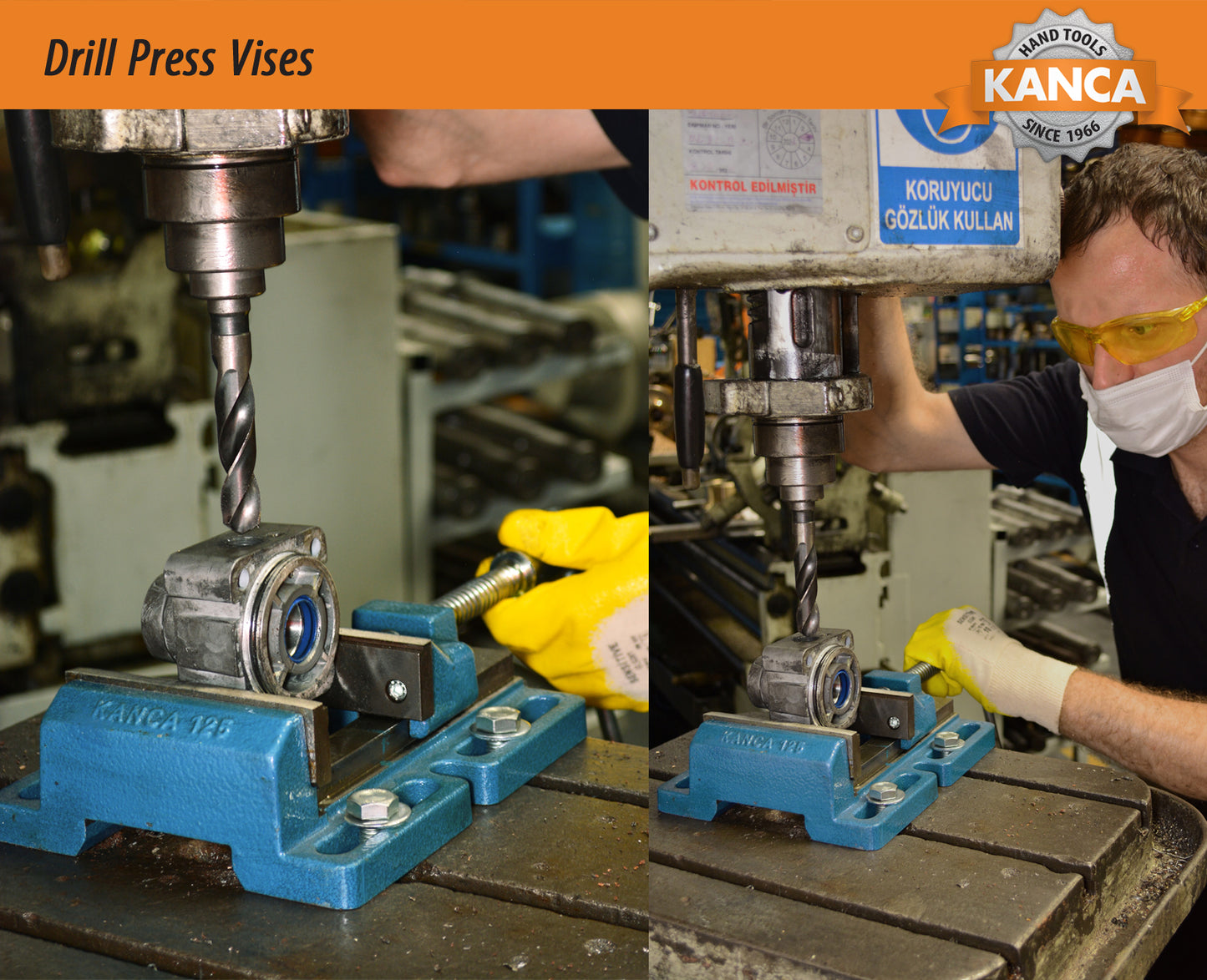 Kanca Low Profile Drill Press Vise - Preferred by Craftsman and Machinist for Drilling