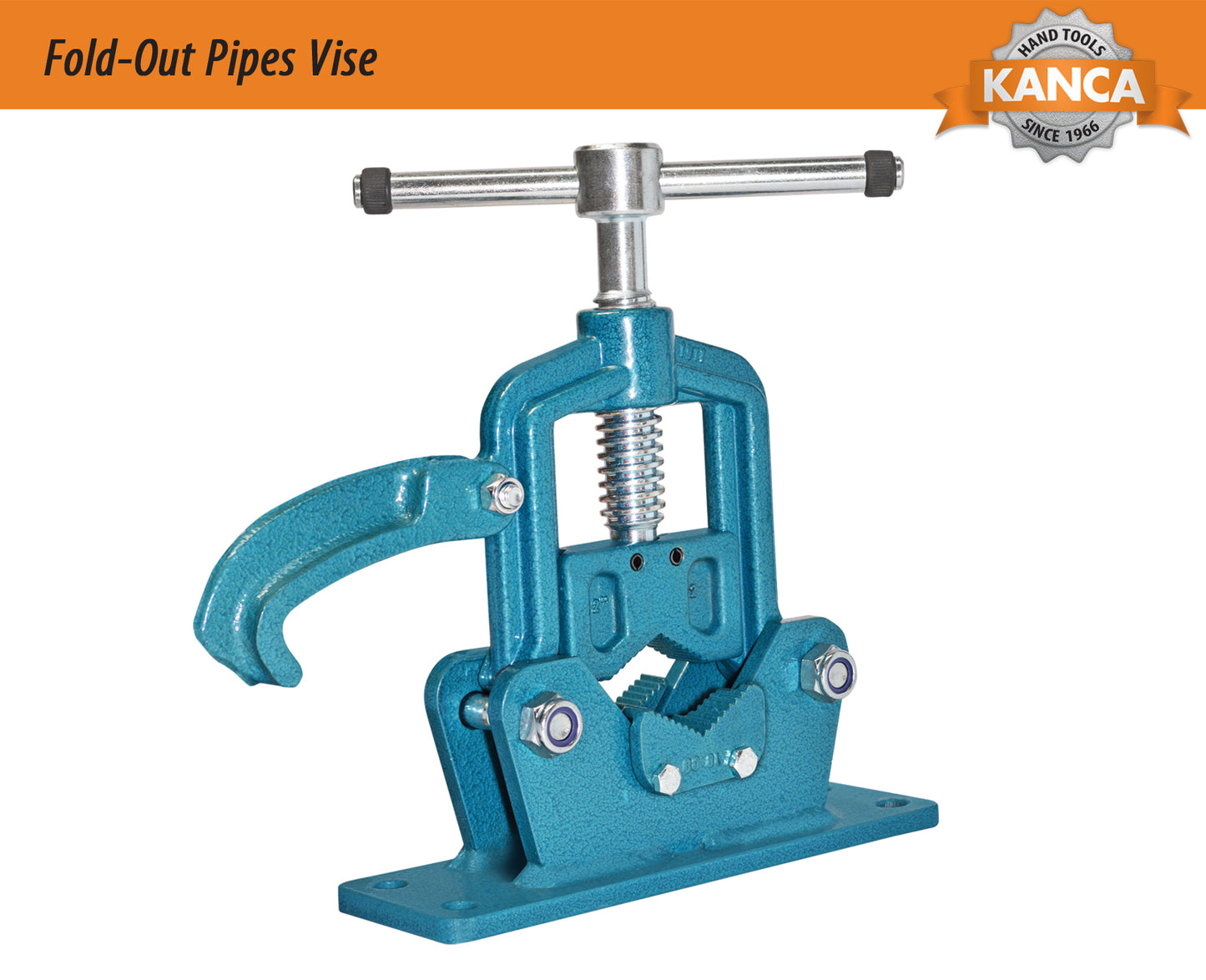 KANCA Fold-Out Pipe Vise, Strong Drop-Forged Pipe Vise