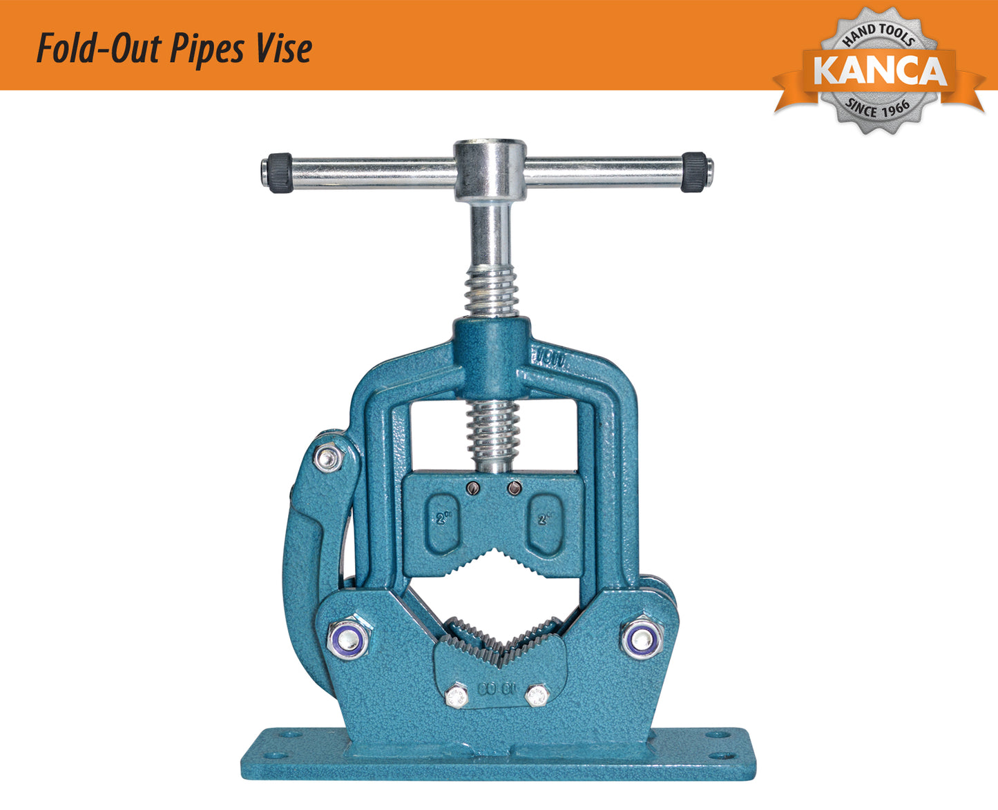 KANCA Fold-Out Pipe Vise, Strong Drop-Forged Pipe Vise