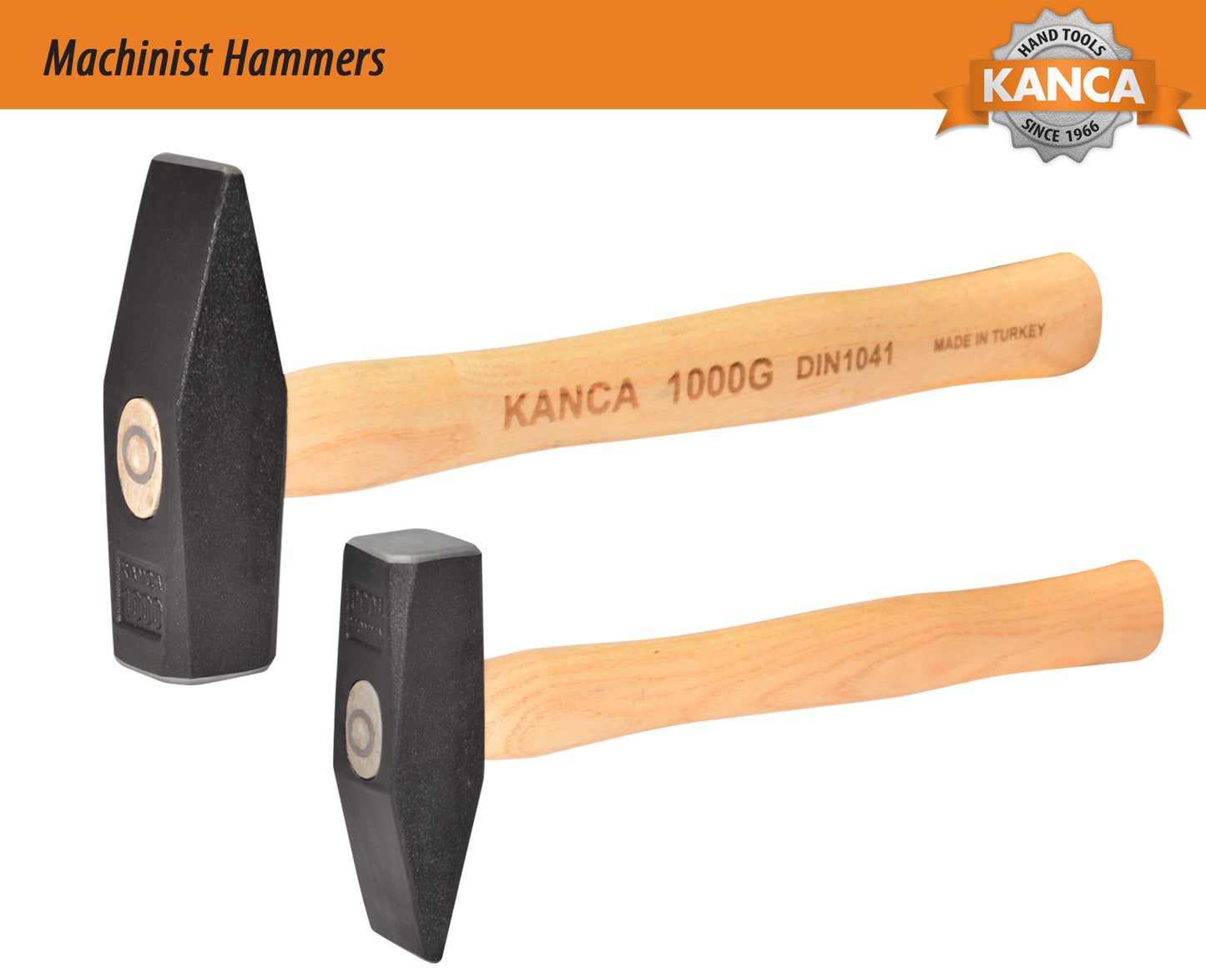 KANCA HAM-200, Machinist Handle Hammer, Best Quality ash Wood Handle,