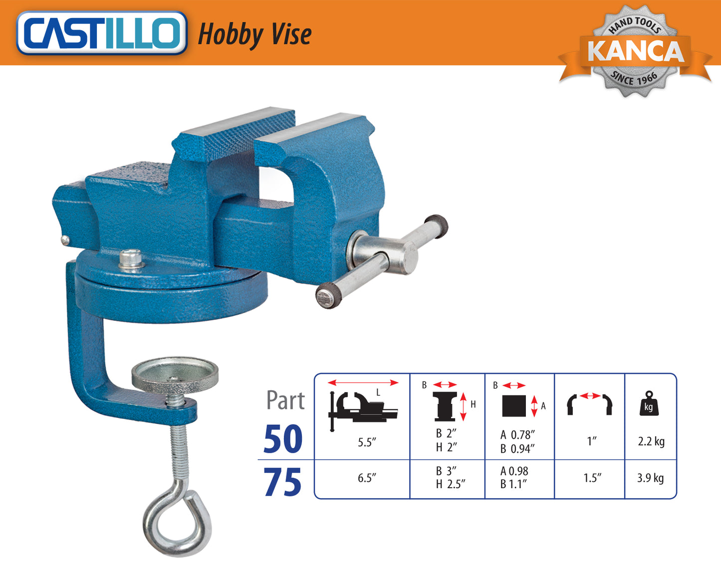 KANCA FINEMECHANICS Bench Vise with 360 Degree Swivel Base and Maximum Durability,